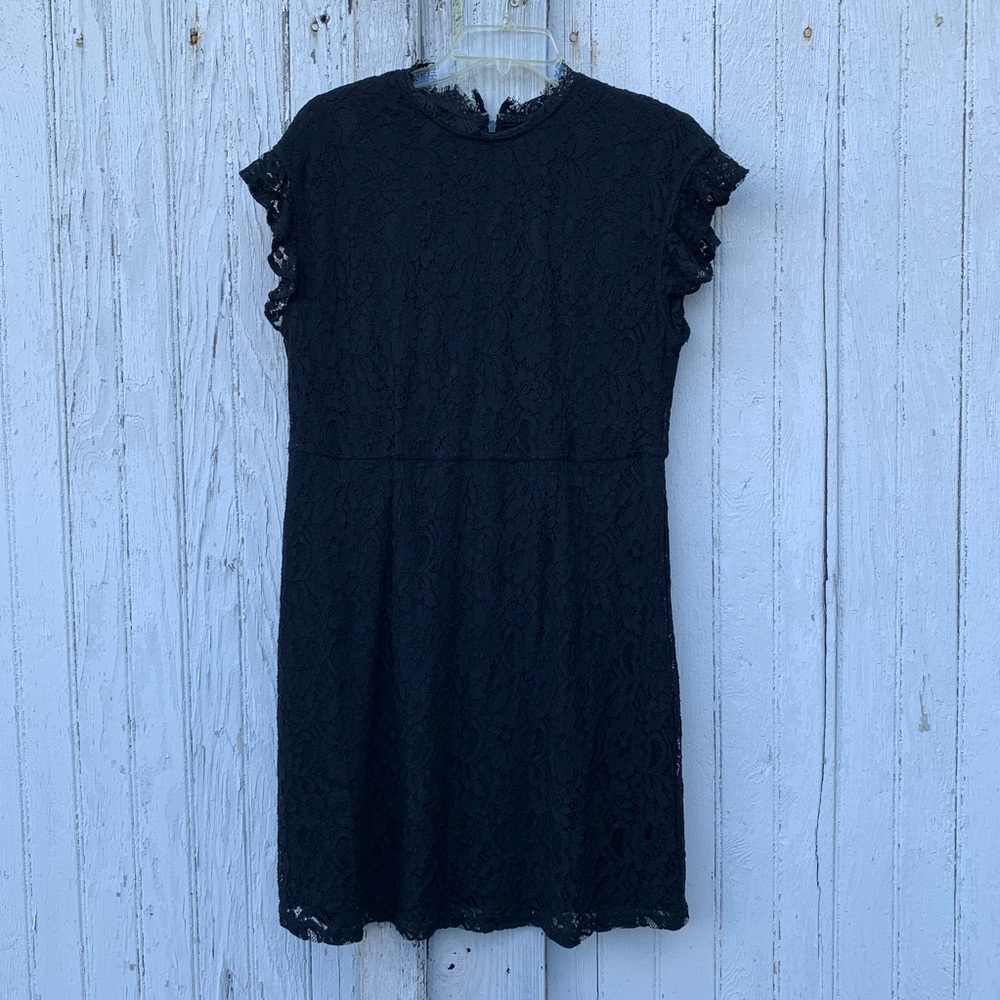 Who What Wear Black Lace Dress